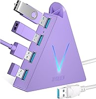 Vista 10 de Hub USB 3.0, torre de concentrador USB de 4 puertos, divisor USB de cable de 2 pies para laptop, PC, Xbox One, PS4, PS5, iMac, Surface Pro, XPS
