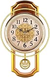 Orologio da parete silenzioso al quarzo a pendolo, funzionamento a batteria, design vintage altalena per la decorazione domestica
