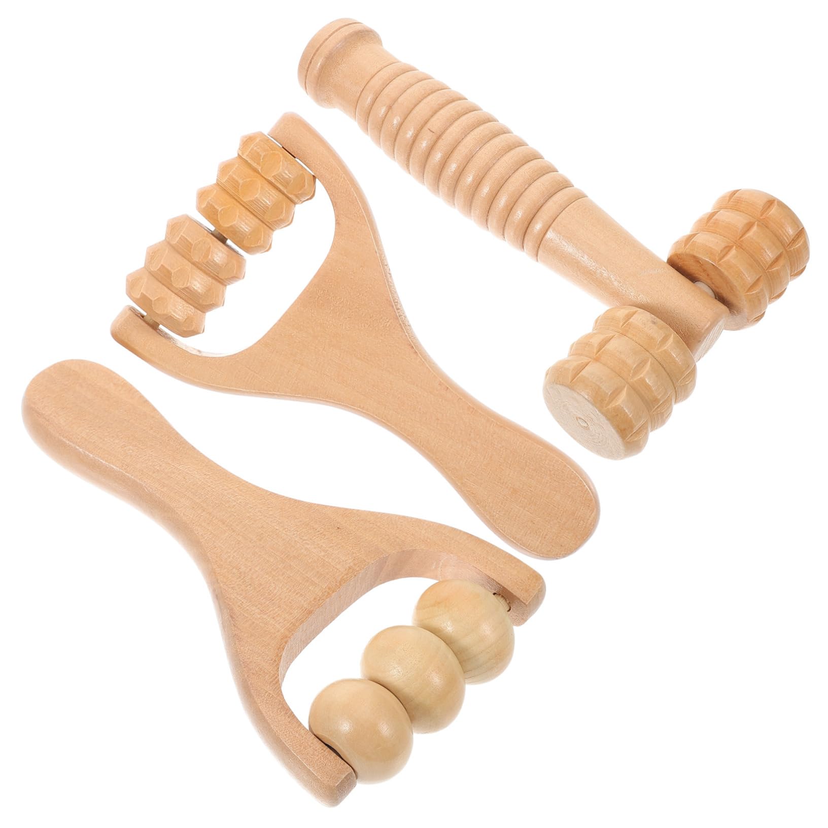 FOYTOKI Wooden Massage Roller for Back Foot Massage Roller Tool Ergonomic Design Acupoint Massager