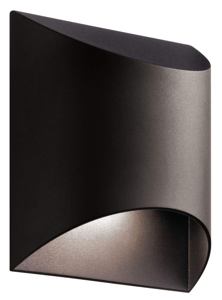 Photo 1 of Kichler Wesley 7.5” LED Outdoor Wall Sconce in Textured Architectural Bronze, 1-Light Modern Outdoor Lighting Fixture, 49278AZTLED