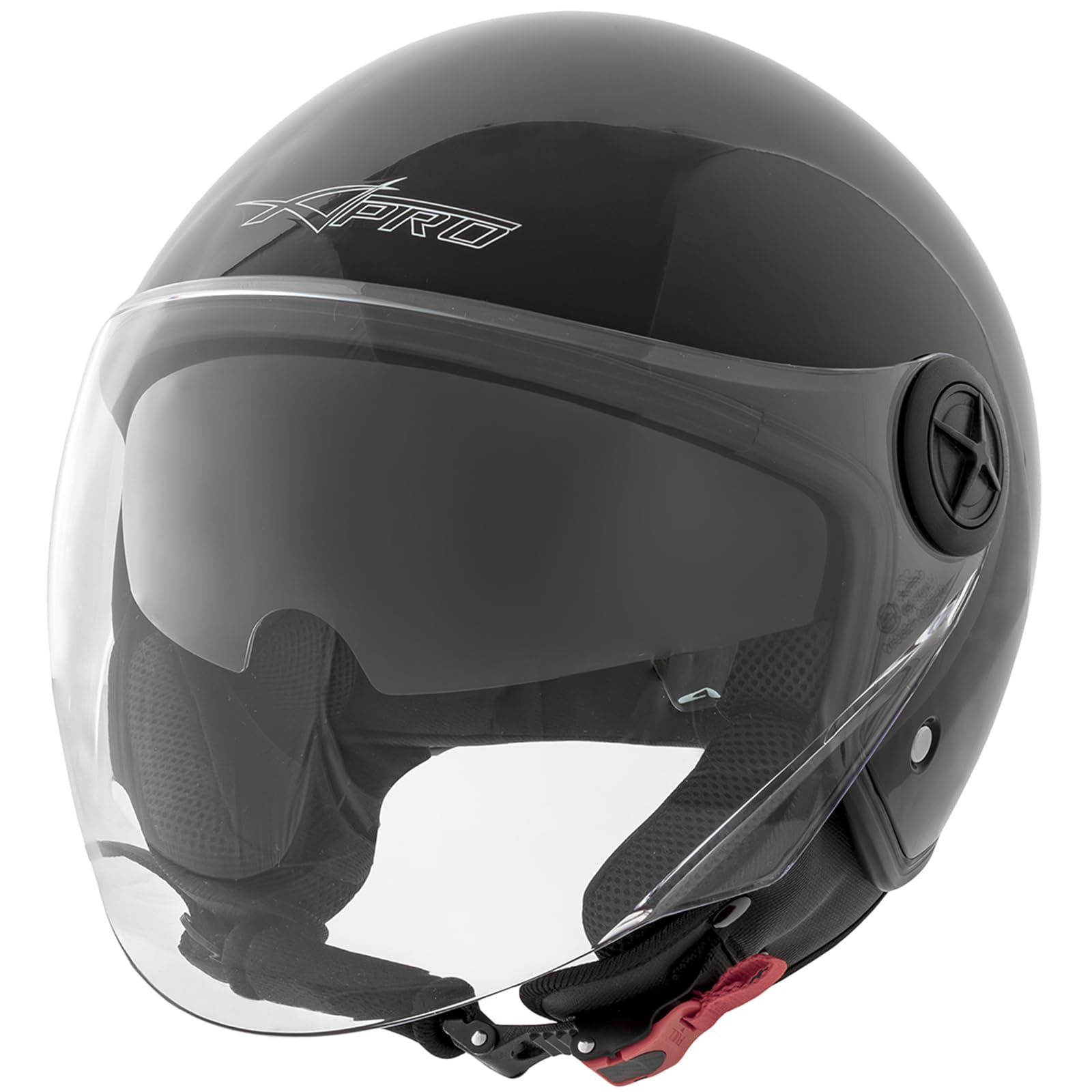 A-pro Casque Moto Scooter Jet Double Visiere pare-soleil ECE 22 Noir L