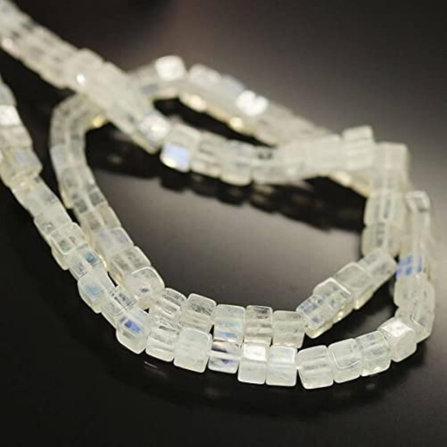 Pierre de lune bleue carrée LKBEADS fil perles pour loisirs créatifs