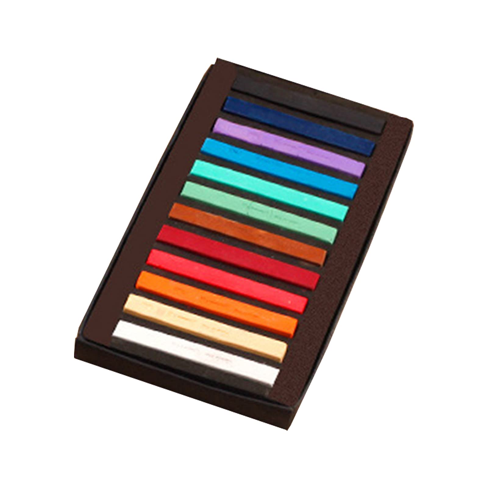 BobiqueSquare Pastel Set, 12 Colors Soft Dry Pastel Artist Chalk Pastel Sticks Non Toxic for Office School Art Drawing Painting Supplies