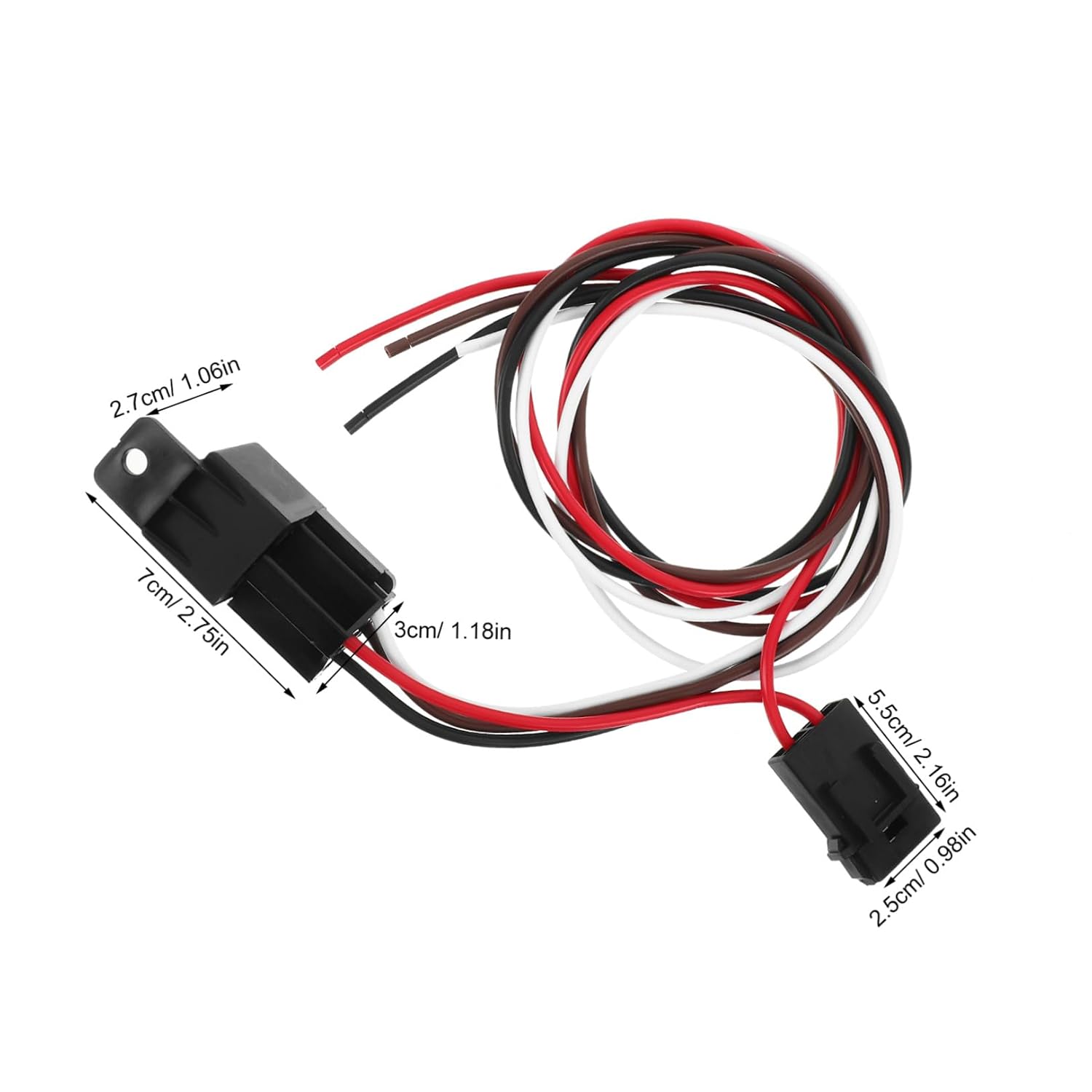 Holibanna Automotive Electric Fan Relay Wiring Kit with Built-in Cooling Fan Relay 12v 40a and Preinstalled Wiring Harness Reduces Installation Errors for Radiator and Engine Suitable