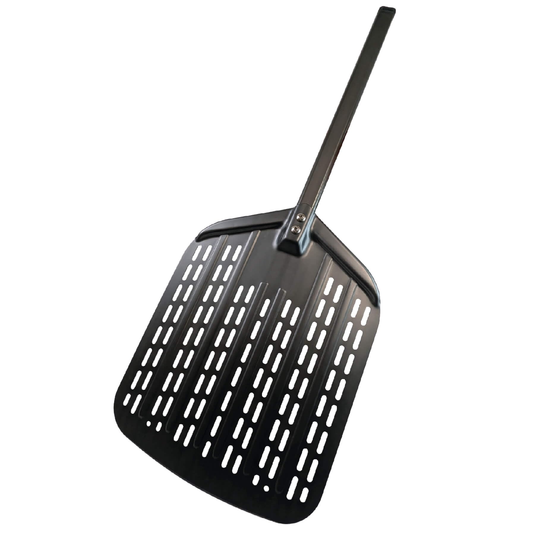 Black Rock Grill 12" Anodized Aluminum Pizza Peel – Perforated, Non-Rust, Lightweight, Easy Launch, Professional Pizza Oven Paddle Shovel (79.5cm x 29.6cm x 3cm)