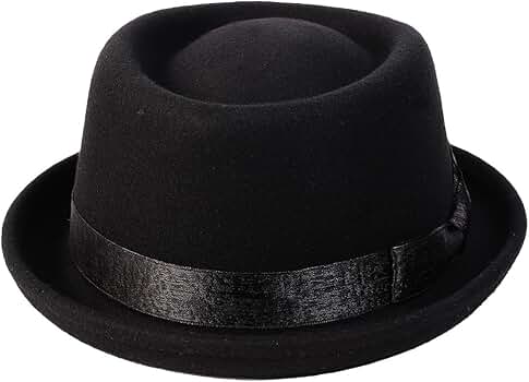 Wool Felt Pork Pie Hat for Men & Women – Classic Jazz Fedora