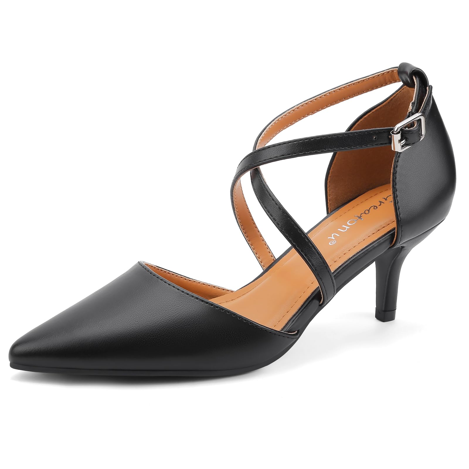Greatonu Sandali con Tacco Gattino Punta Chiusa Scarpe da Festa Donna