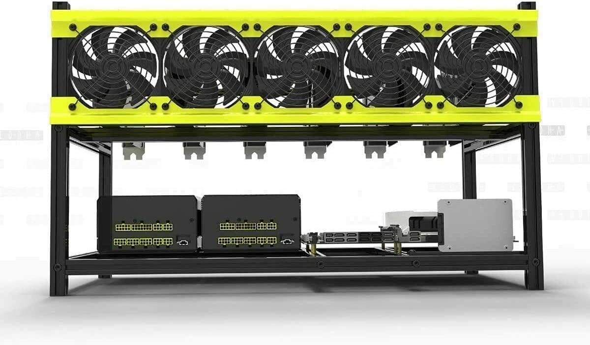 Amazon.com: Professional 6/8 GPU Miner Mining Case Aluminum Frame Mining Rig  for ETH ZEC/Bitcoin Crypto Coin Currency Mining Veddha (V3D-6GPU) :  Electronics