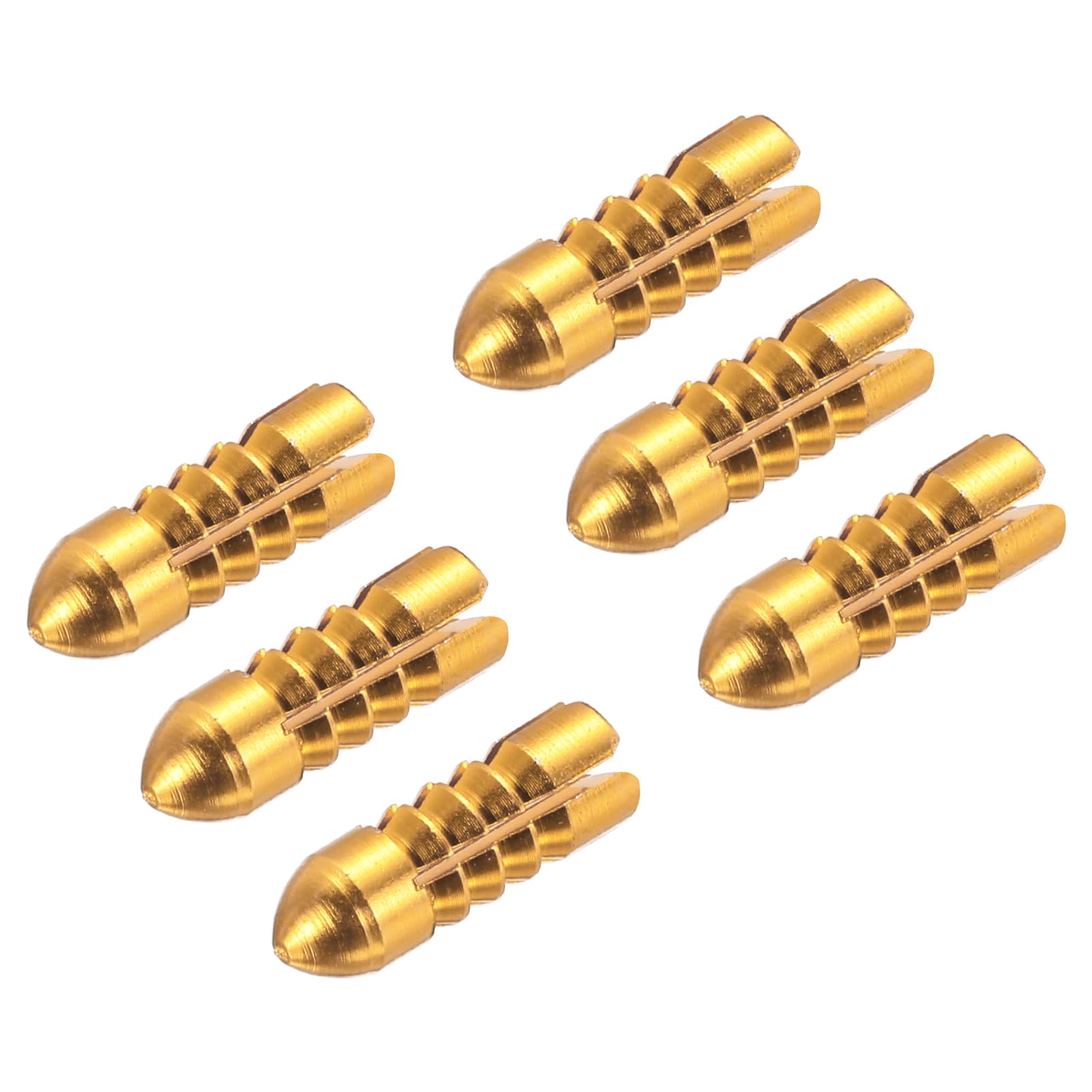 PATIKIL Dart Flight Protectors, 6 Pack Aluminum Alloy Dart Wing Savers Fixed 90 Degrees Wing Corrector for Steel & Plastic Flights, Gold