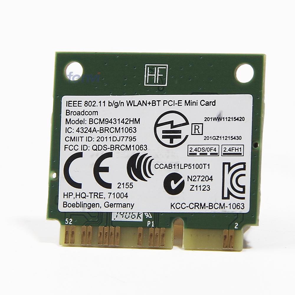 SUNNY-MARKETNew Broadcom BCM943142HM +Bluetooth 4.0 Wireless Wifi mini pci-e card for HP laptop sps 753076-001 Network adapter