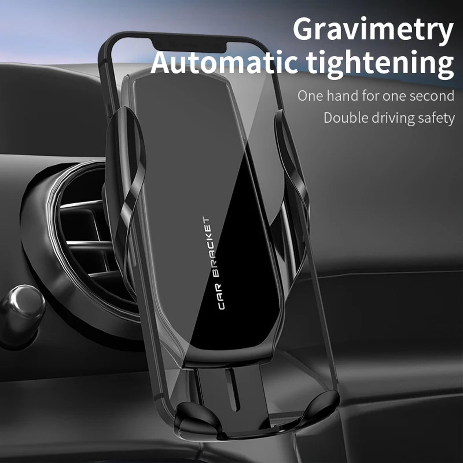 Uchwyt samochodowy na telefon Stojak Smartphone Mobilny Odpowietrznik Grawitacyjny GPS w uchwycie samochodowym, Pasuje do iPhone'a Xiaomi Samsung Huawei