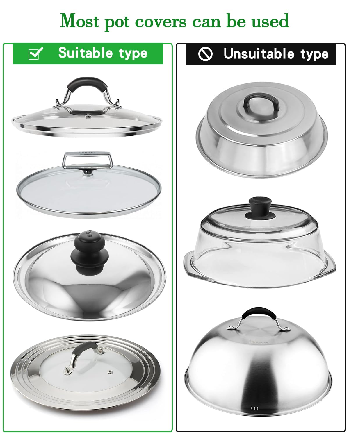 Organizador de tapa de olla de 4 niveles, organizador de tapa de puerta de armario, soporte de tapa de puerta para almacenamiento de tapas de cocina, acero inoxidable resistente y duradero, para