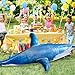 ILEISURELY Extra Large Inflatable Shark Pool Toy,79inch Shark Pool Birthday Party Decorations,Party Favors Supplies Gift for Kids Adults