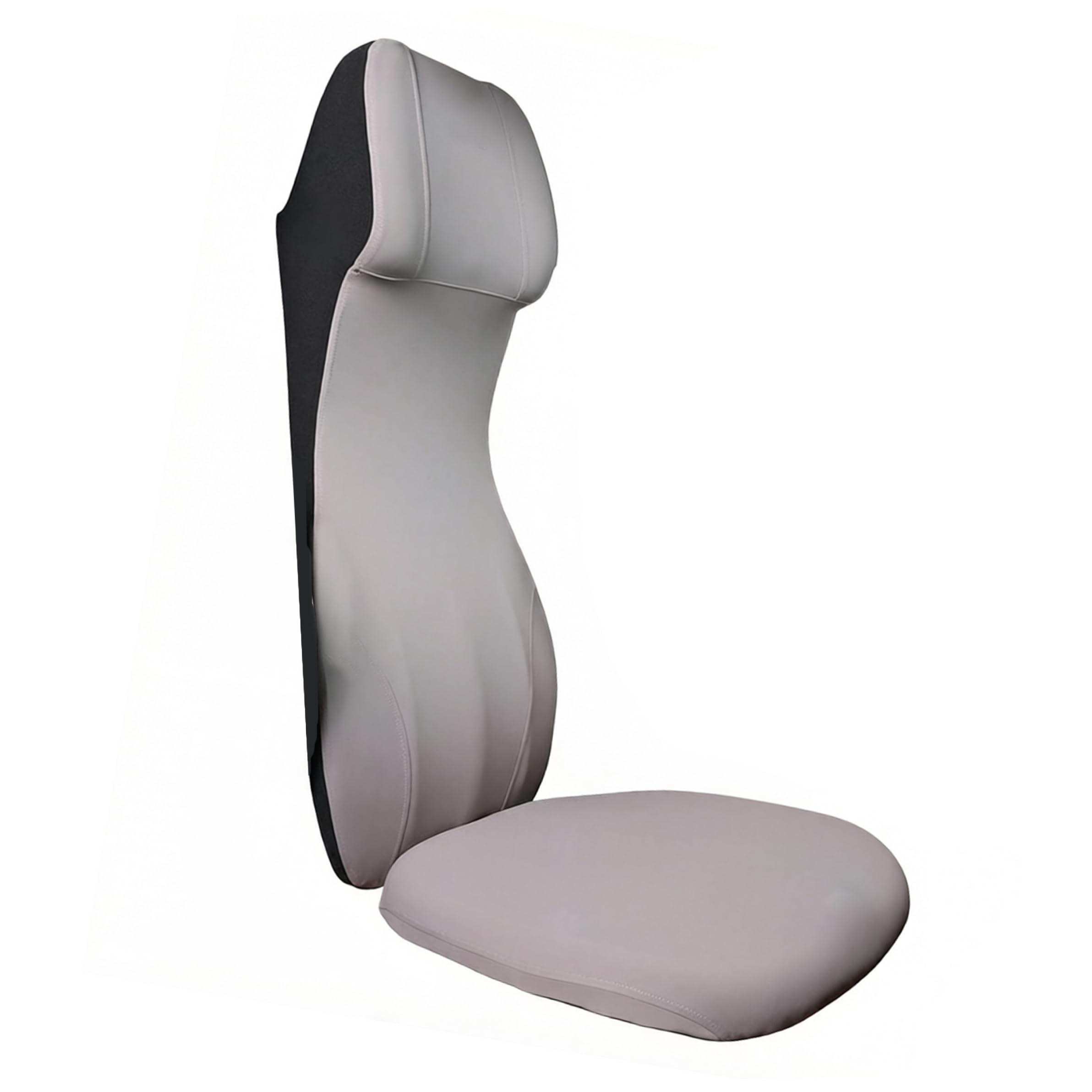 Gemuseeee 2PCS Car Cushion Seat & Lumbar Cushion for Car Slow Rebound Memory Foam Pillow Breathable Fabric for Comfort Driving Grey