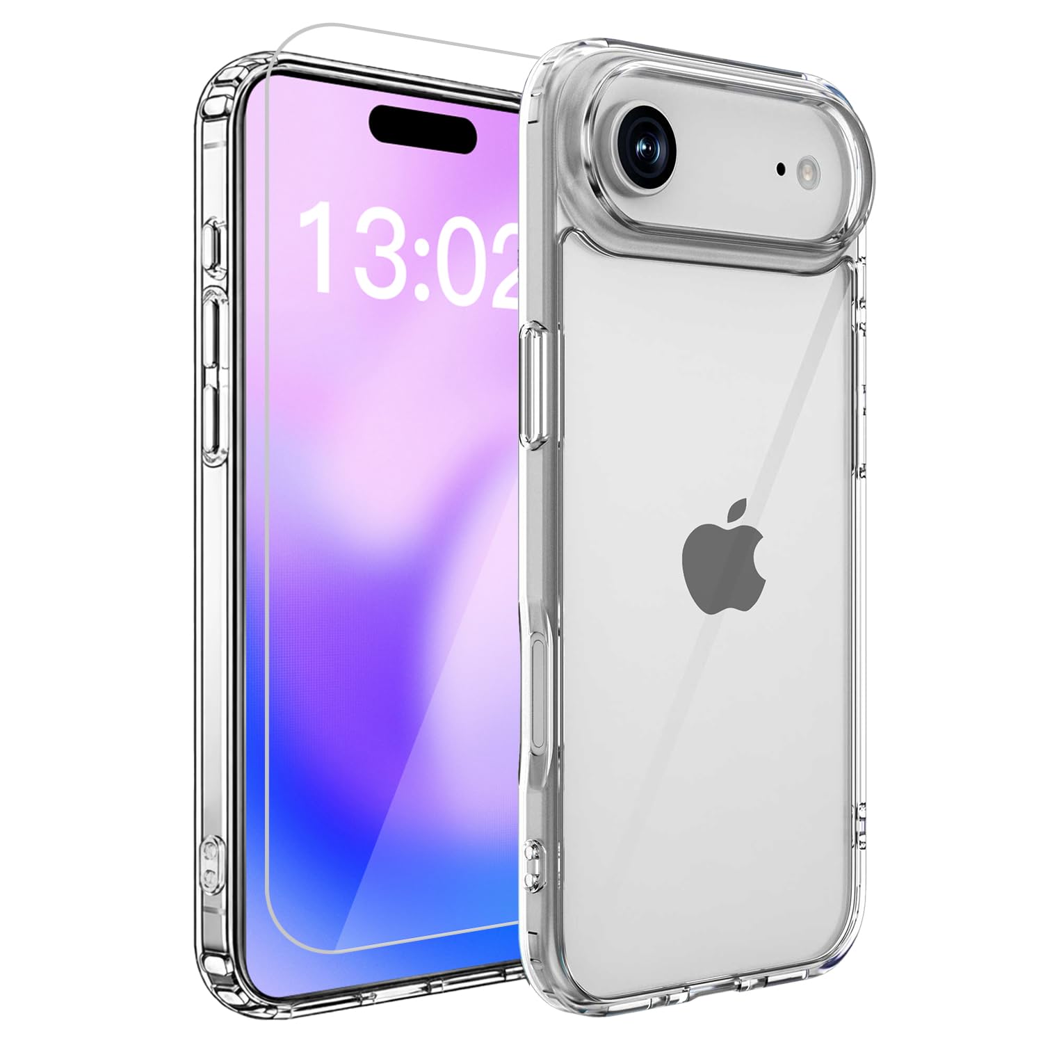 Amazon.co.jp: iPhone 17 Air 用 ケース クリア 耐衝撃 ガラスフィルム