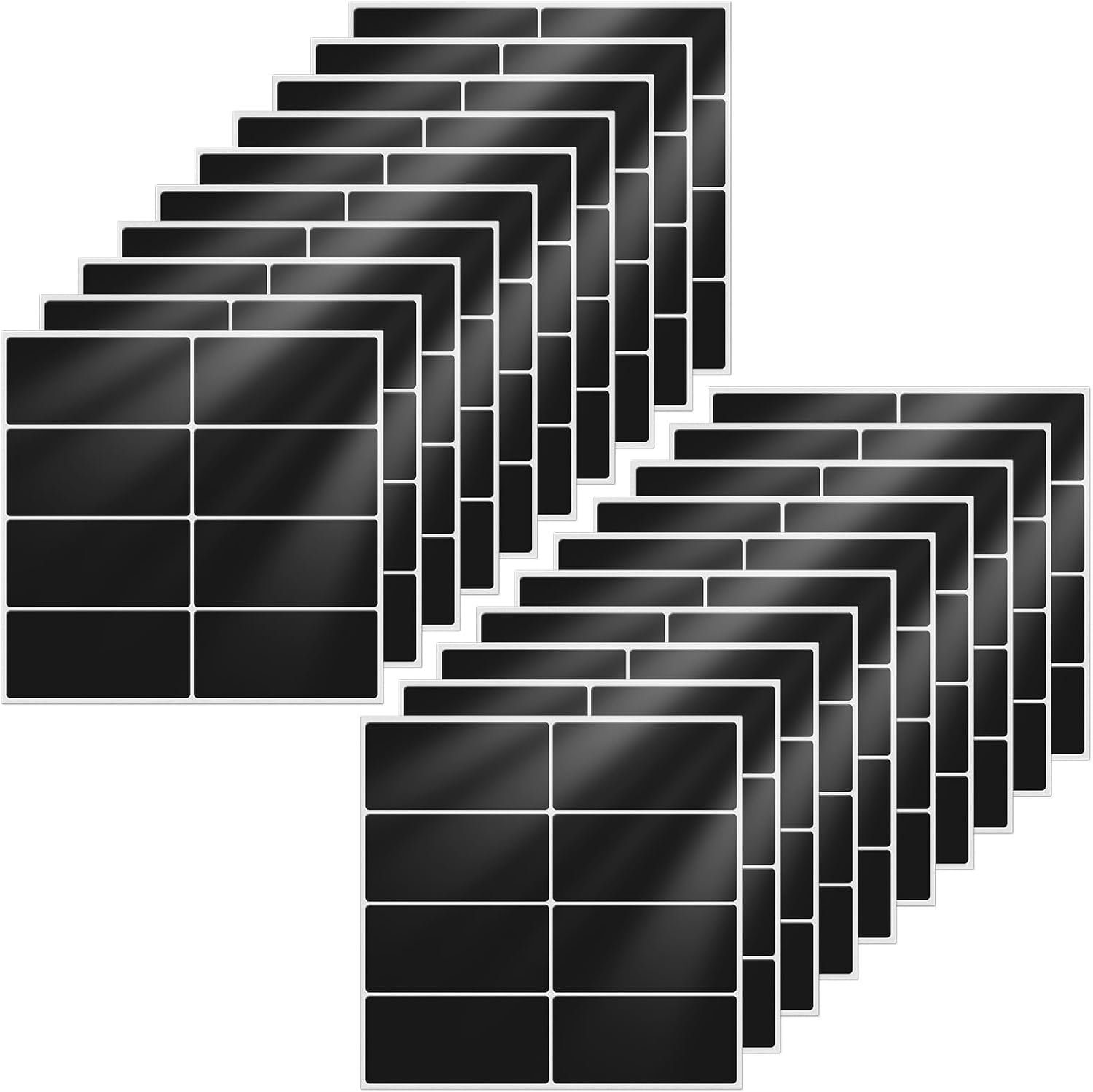 Black Color Coding Labels 1.57" × 0.75" Self-Adhesive Rectangle Stickers Waterproof Name Tags for Office School Home 160 PCS