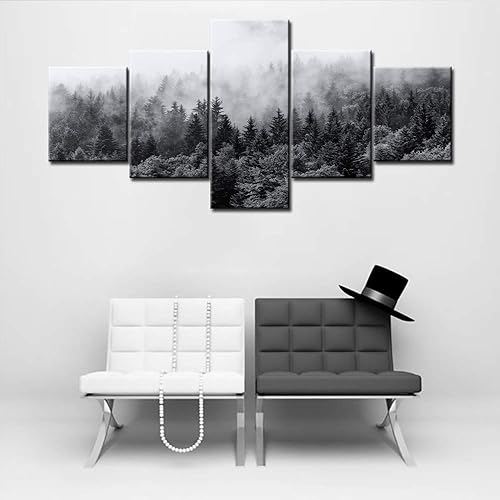 Miniatura 4 de TUMOVO 5 piezas de cuadros mixtos sobre lienzo