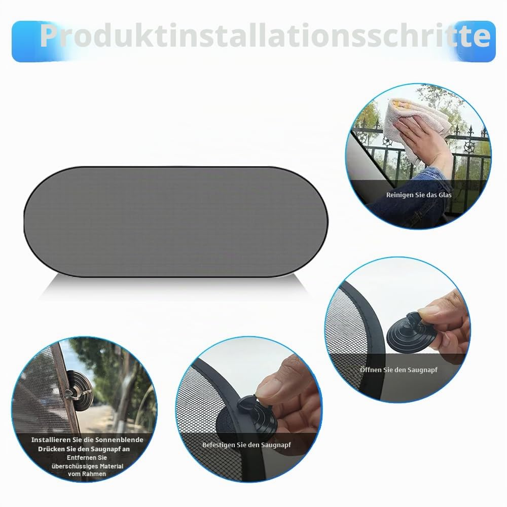 Riloer Auto-Sonnenschutz für die Heckscheibe, universeller Sonnenschutz für die Heckscheibe, Visierschutz, kompatibel mit den meisten Autos, Sonnenschutz für Kofferraumfenster