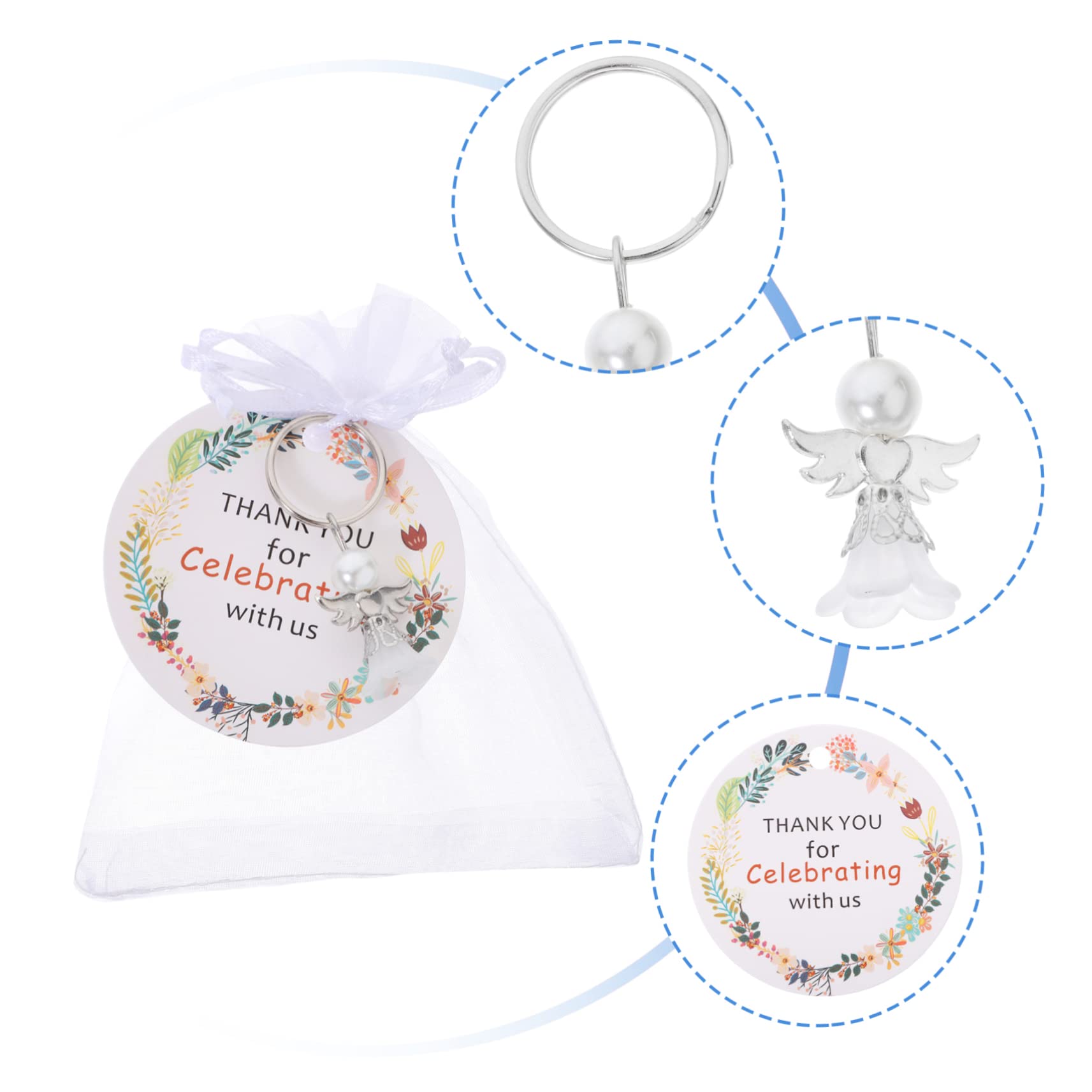 STOBAZA 3sätze Schlüsselanhänger Hochzeits Shower Gastgeschenke Mit Danke Für Ihre Etiketten Für Feiern Und Erinnerungen