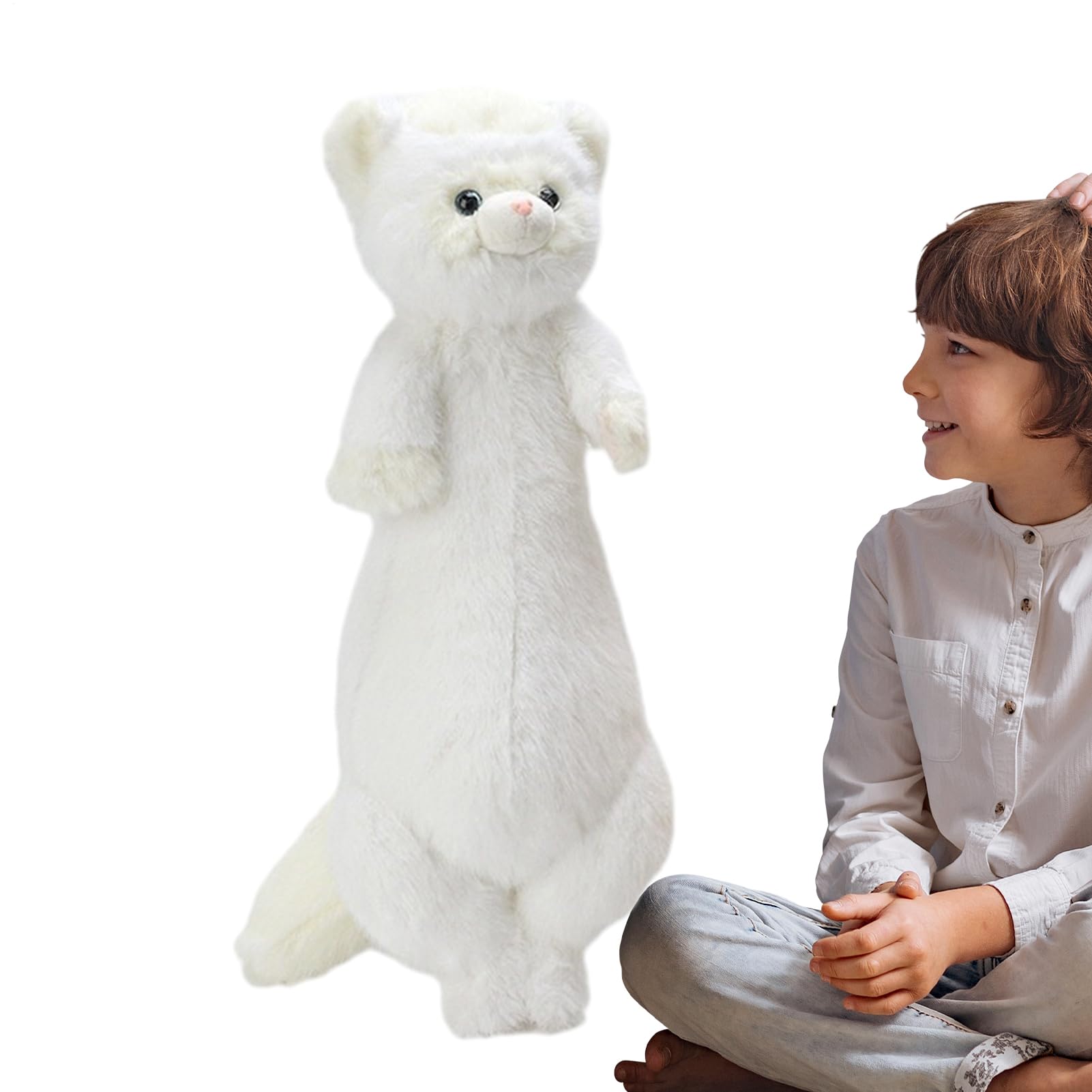 Generico Peluche furetto - Morbido per animali, simpatica bambola pelosa, design delicato e confortevole da abbracciare | decorativo per divano camera da per auto, per ragazze, bambini, d