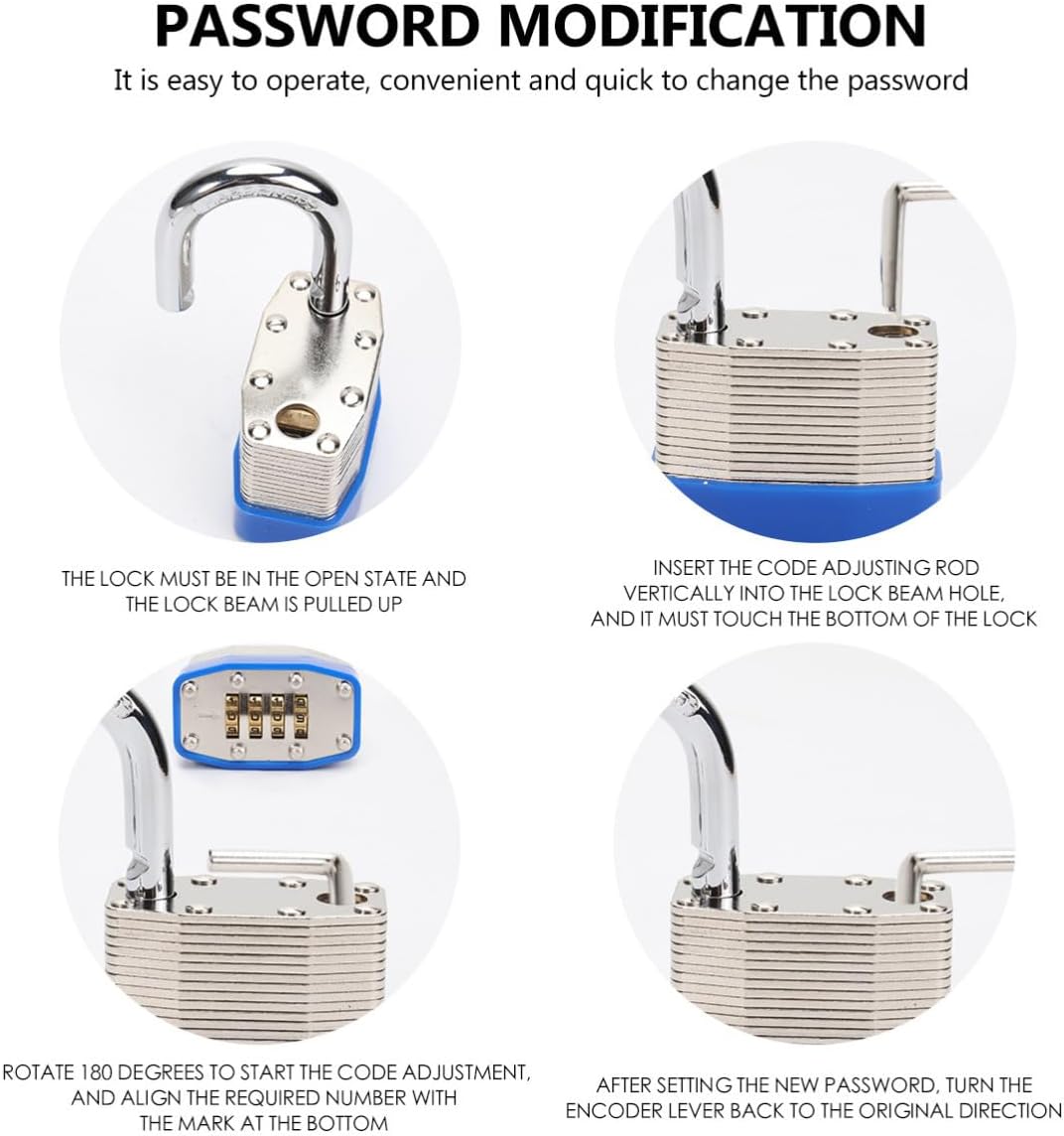 Large Password Luggage Lock with 4 Digit Combination for Travel