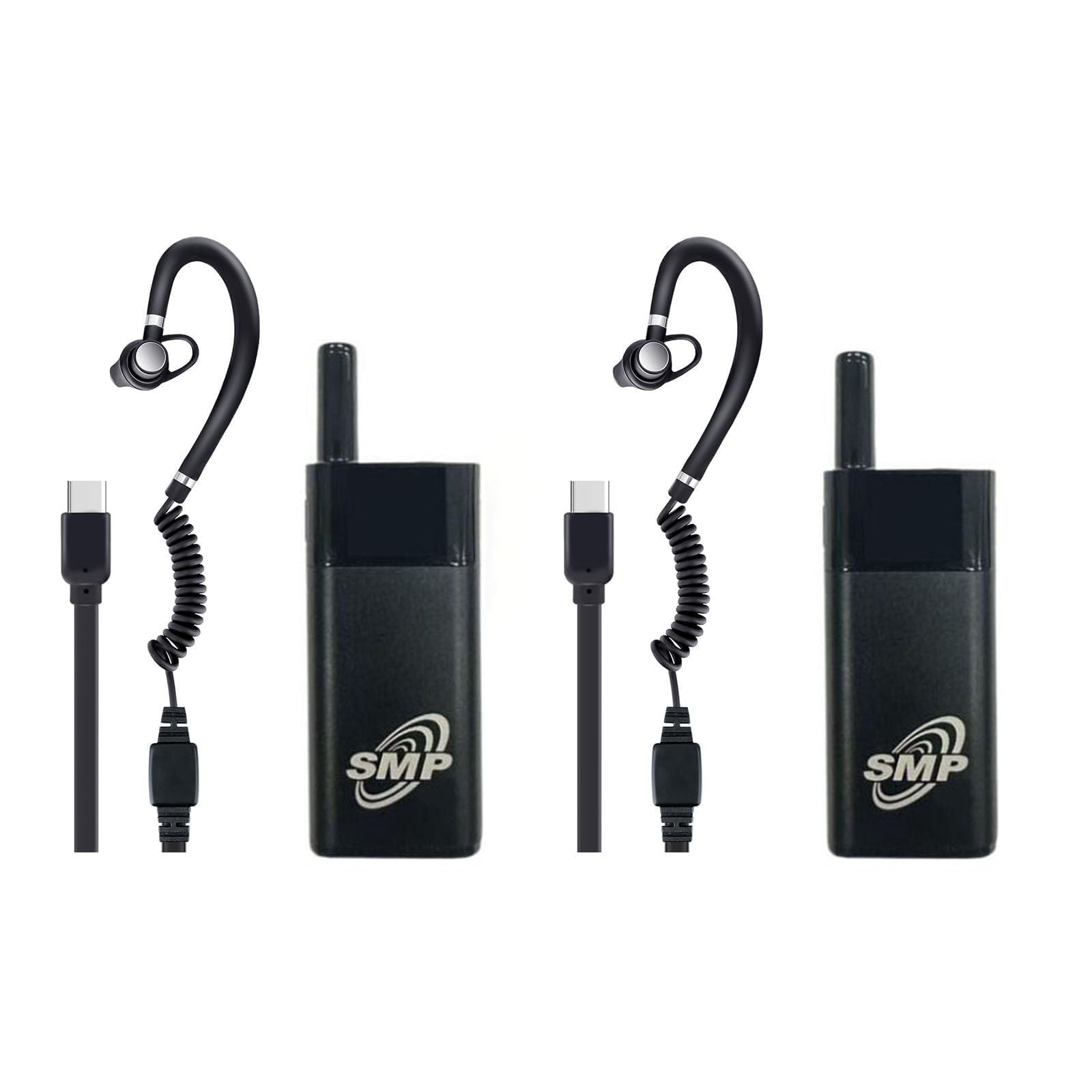 SMP 168 Mini Walkie Talkies for Adults Mini 2 Way Radio Rechargeable, Long Range, 25 Channels, Light Weight, Digital Display