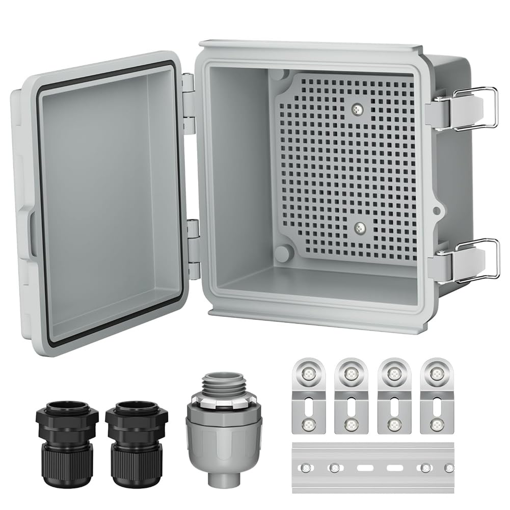 YEHEI Outdoor Electrical Box IP67 Outdoor Waterproof Distribution Box Outdoor Hinge Power Box Outdoor Waterproof Junction Box