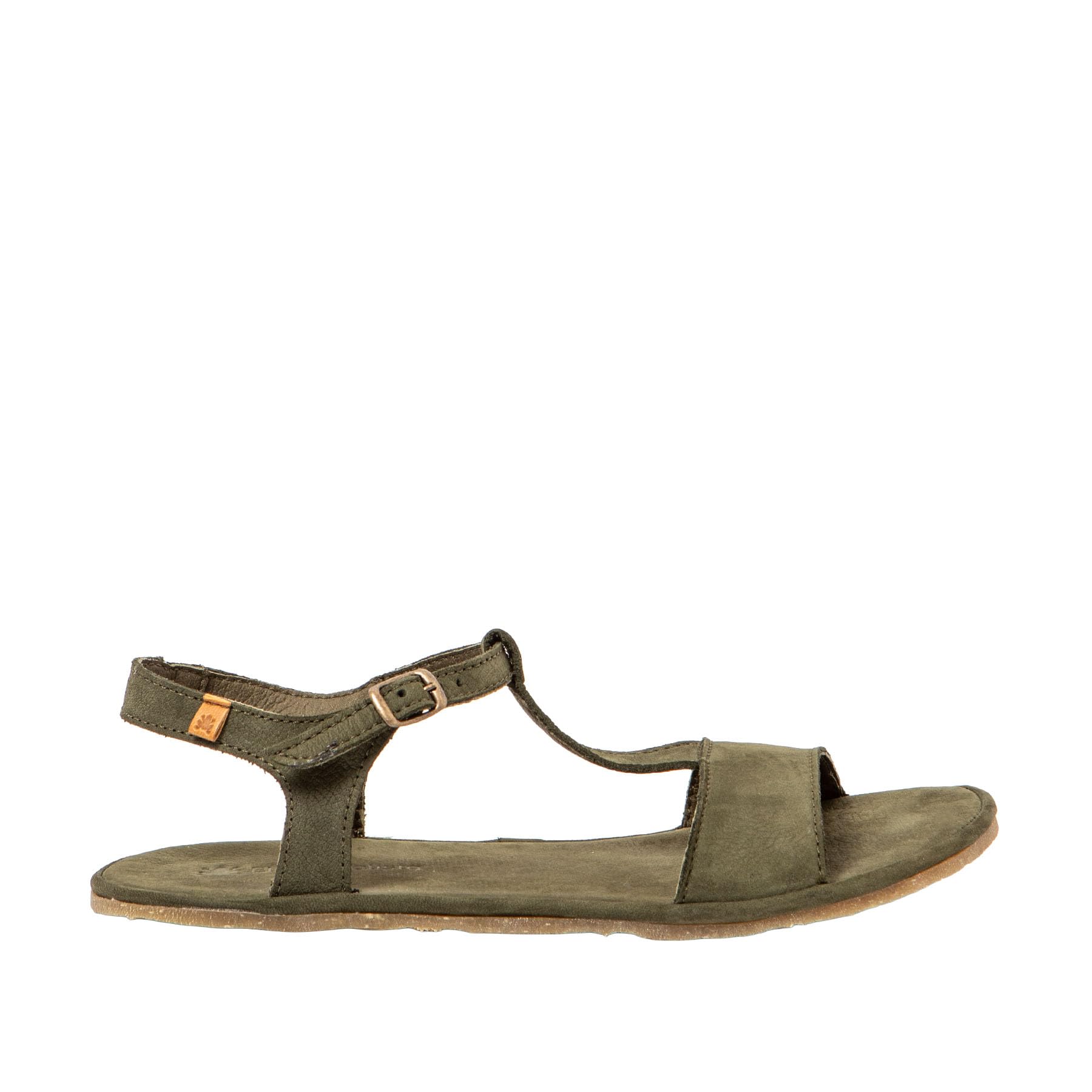 El Naturalista Women's N5686 Satya Flat Sandal, Khaki, 3.5 UK
