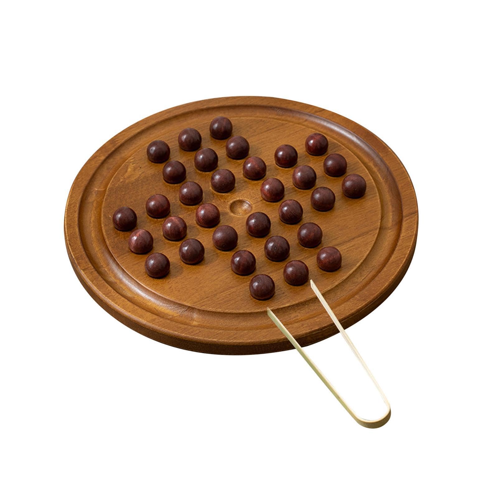 Classico gioco da tavolo indiano in legno solitario, attività divertente e coinvolgente, stimola le capacità di pensiero, migliora la pazienza e la