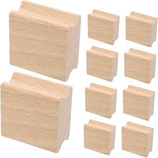 COMNESTBI 12 Sellos De Madera En Sellos Cuadrados De Madera Sellos De Madera Vintage Sellos Para Álbumes De Recortes Suministros Para Tallado De Madera Sellos Para Hacer