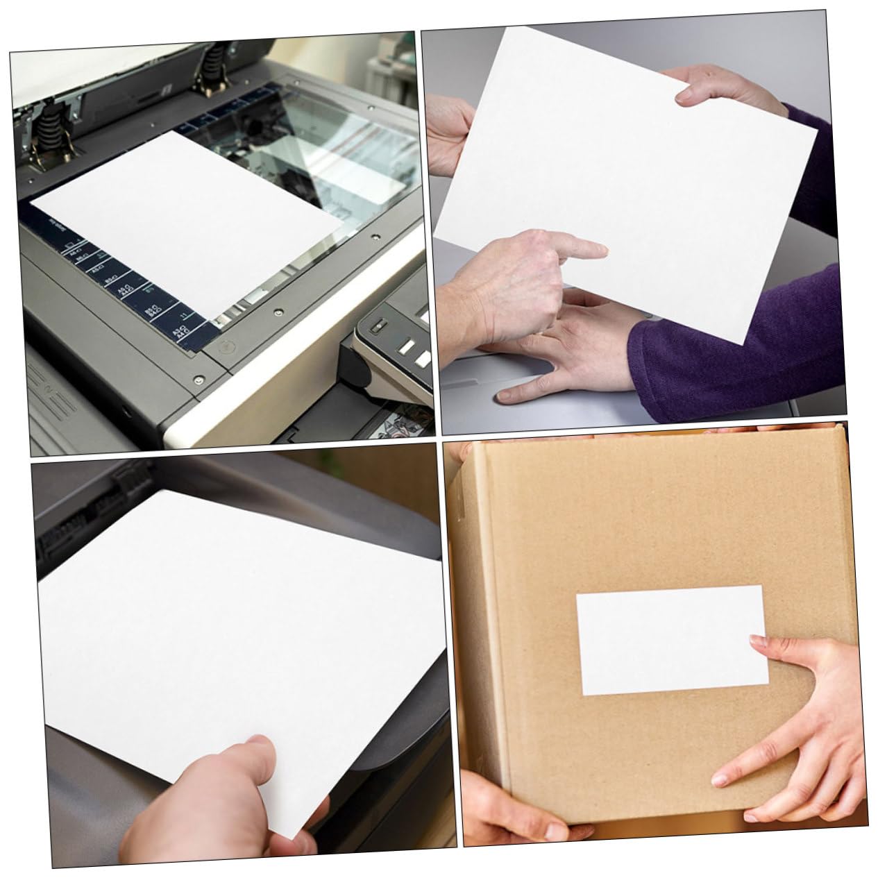 SECFOU 100blätter Aufkleberpapier zum Bedrucken Blanko-aufkleberpapier Selbstklebendes Papier für Drucker Mattes Kopierpapier Großes Blanko-fotopapier Vielseitig Einsetzbar