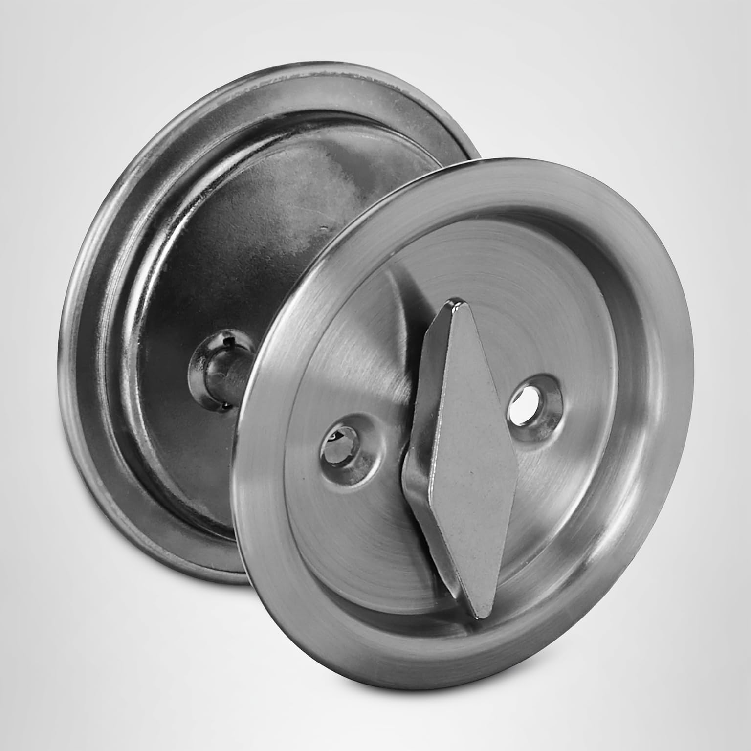 Kwikset 335 15 RND PCKT DR LCK Round Bed/Bath Pocket Door Lock in
