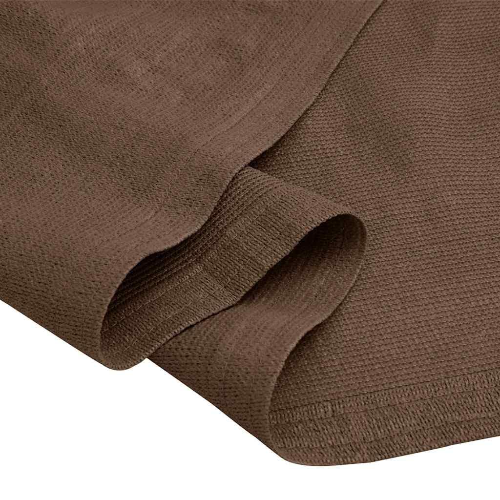 Zeltteppich 400x600 cm Braun Polyethylen | Wasserdurchlässig, mit Ösen, für Wohnwagen Markise, Camping, Terrasse, zuschneidbar