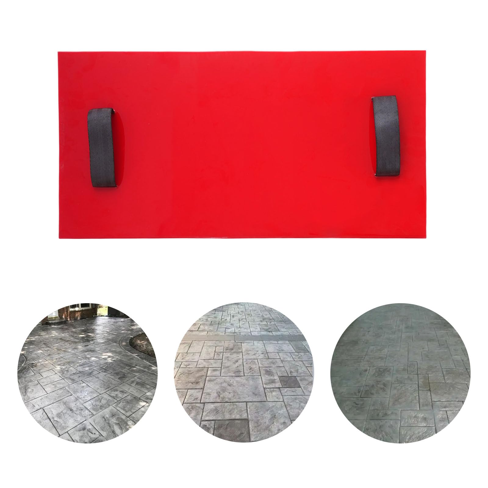 Tapis de tampon en béton - 60 x 30 cm - En polyuréthane - Avec structure en pierre naturelle - Nettoyage facile - Pour sols en béton, chemins de jardin, cour, texture créative