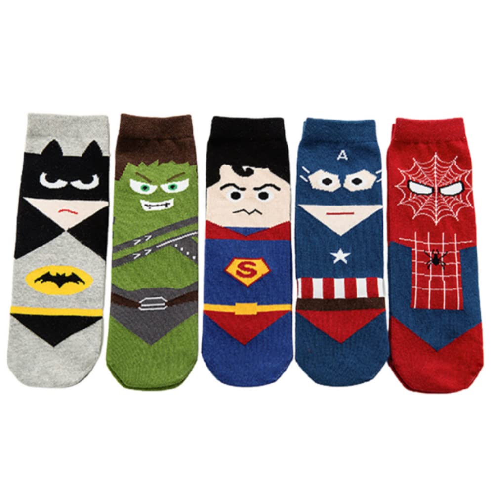 Feifei's Bow Boys Mix 5 Pairs Toddlers Kids Costume Cotton Infant Ankle Socks 1-5 Years