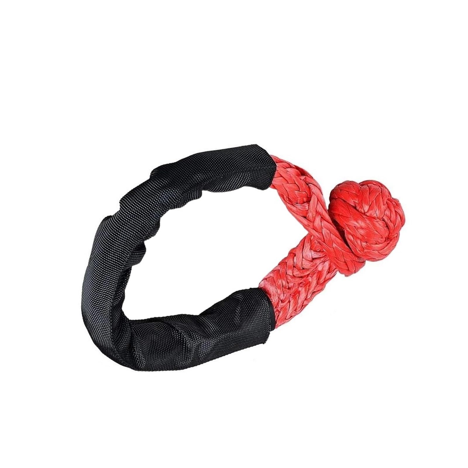 Mthckxjbsuz Rosso Winch Rope, Towing Soft Shackle Synthetic Road Recovery Rope 38000 Lbs With Extra Sleeves For Suv(Rosso)