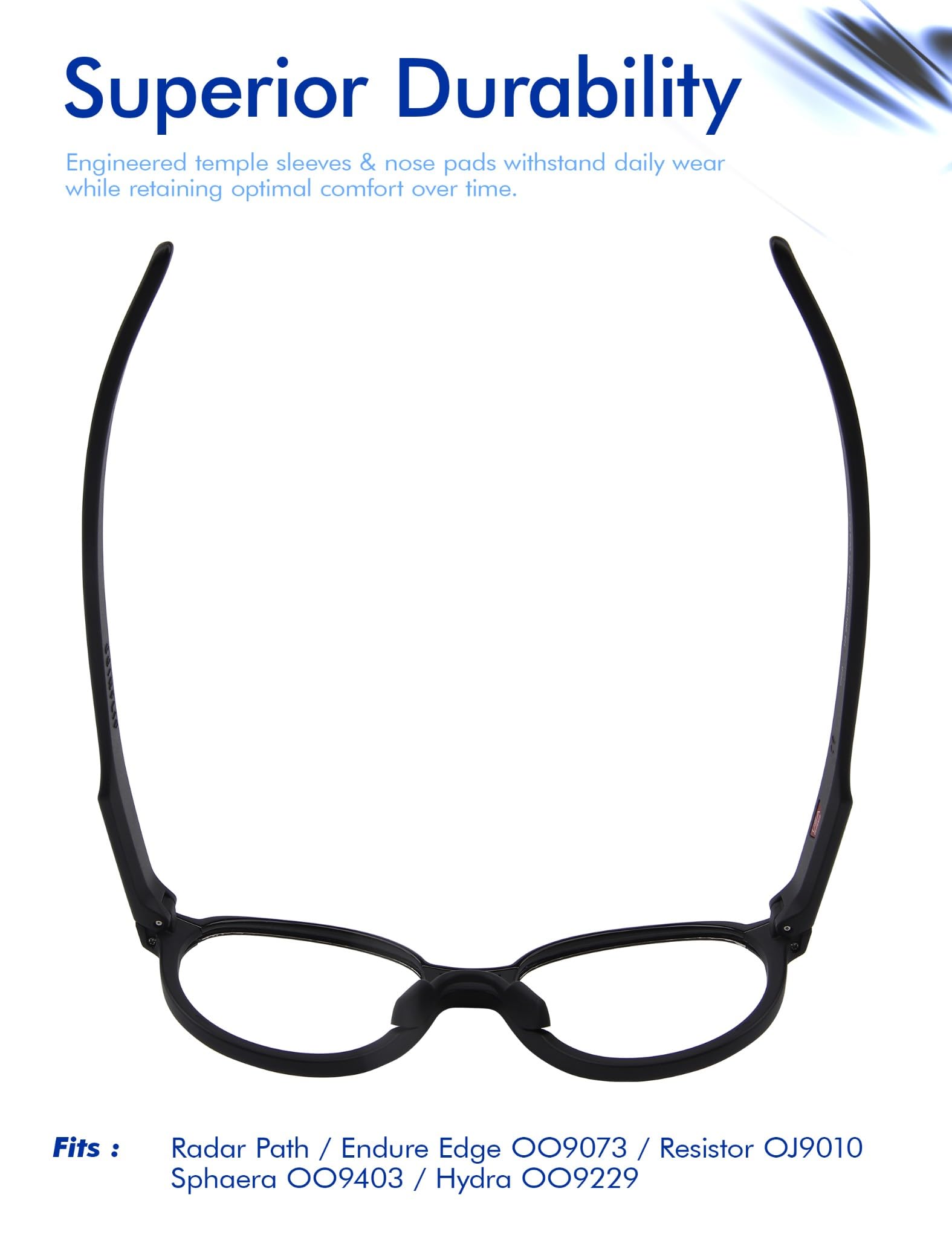 Saucer Ersatz-Nasenstück-Pads für Oakley Knolls OX8144 Brillen, Schwarz , Einheitsgröße
