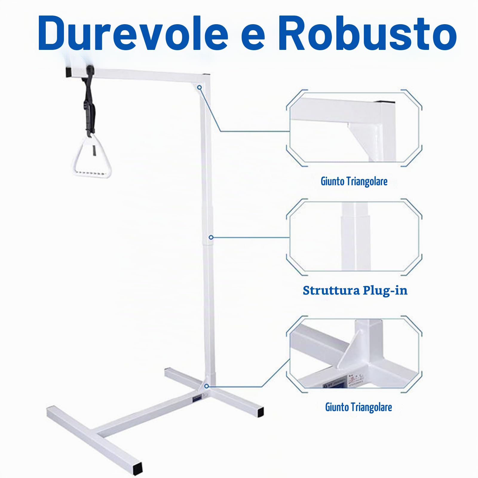 Barra trapezio per letto con supporto per sollevamento – maniglie di assistenza per trazioni per disabili per anziani e disabili. Guida per disabili bariatrica per la mobilità del letto e assistenza