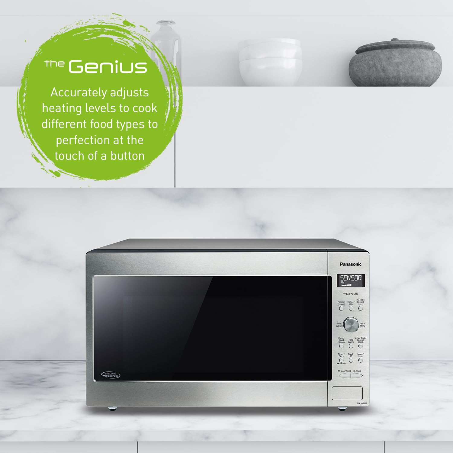 Panasonic 1200W Cyclonic Inverter Microwave with Genius Sensor
