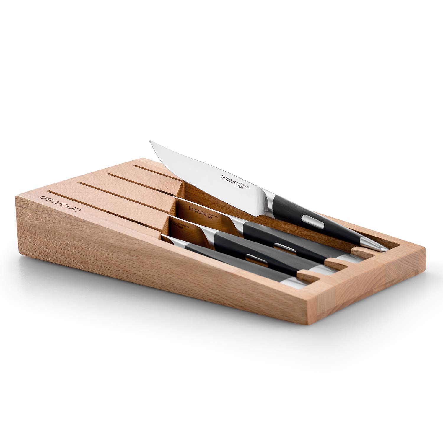 Buy linoroso Steak Knives Set of 4 Sharp German Stainless Steel