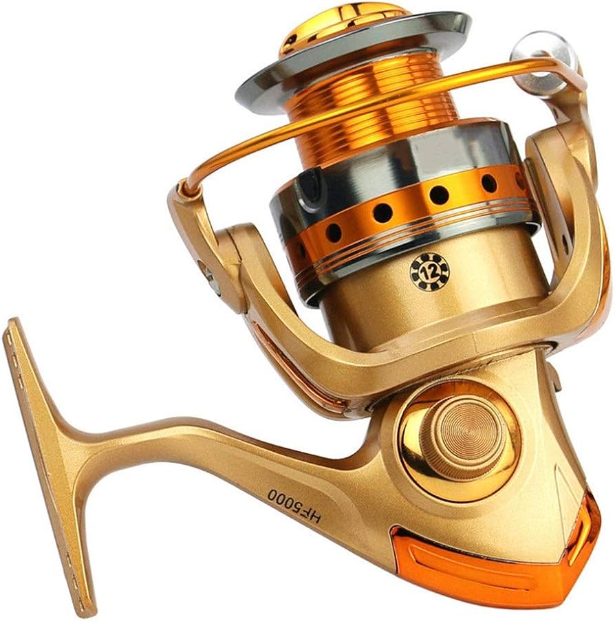 スピニングリール オレンジスプール メタル製
