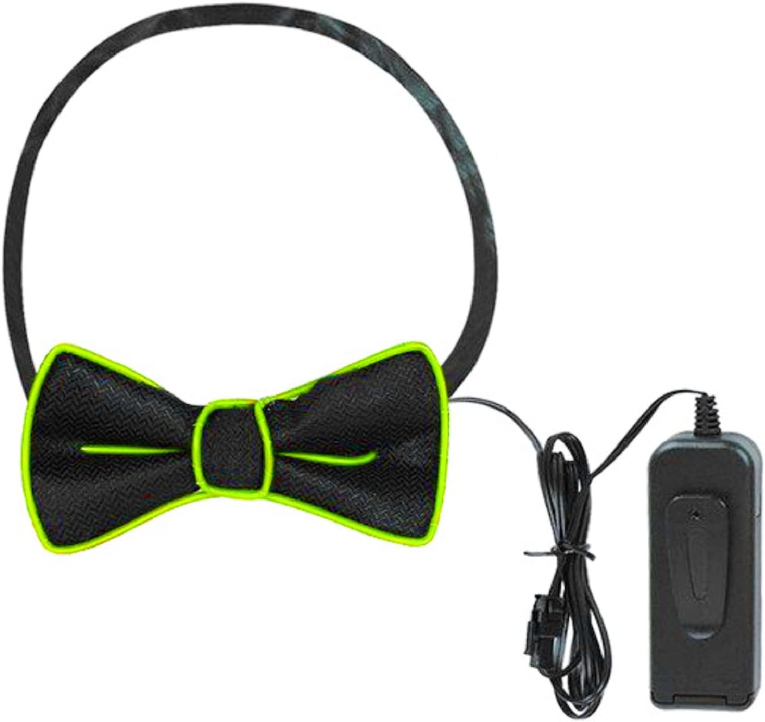 Light Up Bow Tie for Men Neon Bowties LED Bowtie Wire Bowtie Glow in The Dark LED Bowtie for Kids Boys Men Rave Party Funny Costume Jacket Clothes Shirt Accessories (Pack of 1)
