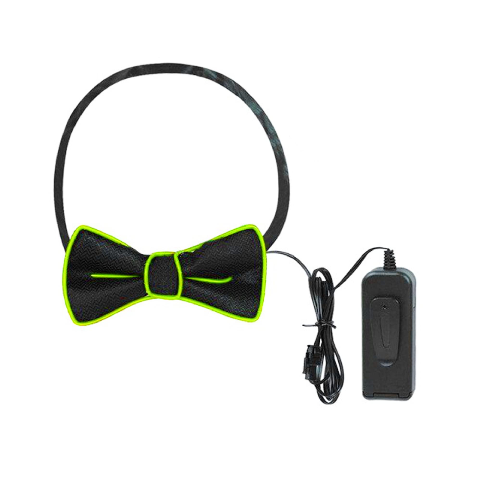 AUGEN Light Up Bow Tie for Men Neon Bowties LED Bowtie Wire Bowtie Glow in The Dark LED Bowtie for Kids Boys Men Rave Party Funny Costume Jacket Clothes Shirt Accessories (Pack of 1)