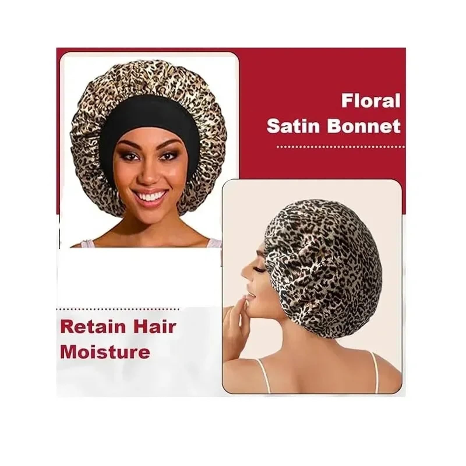 Cofano In Seta Copricapo da notte in raso, berretto da notte, ampio elastico, fascia morbida, in seta, for la cura dei capelli ricci, trucco di bellezza for le donne Per La Cura Dei Capelli(Yellow)