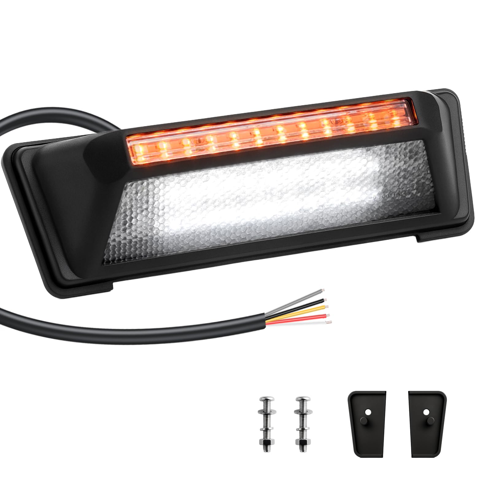 EYPINS Luce Esterna per Camper 40 LED 60W 6000LM 10-48V IP65 Impermeabile con 6 Modalità di Lampeggiamento per Roulotte Caravan Furgone,Conforme E9