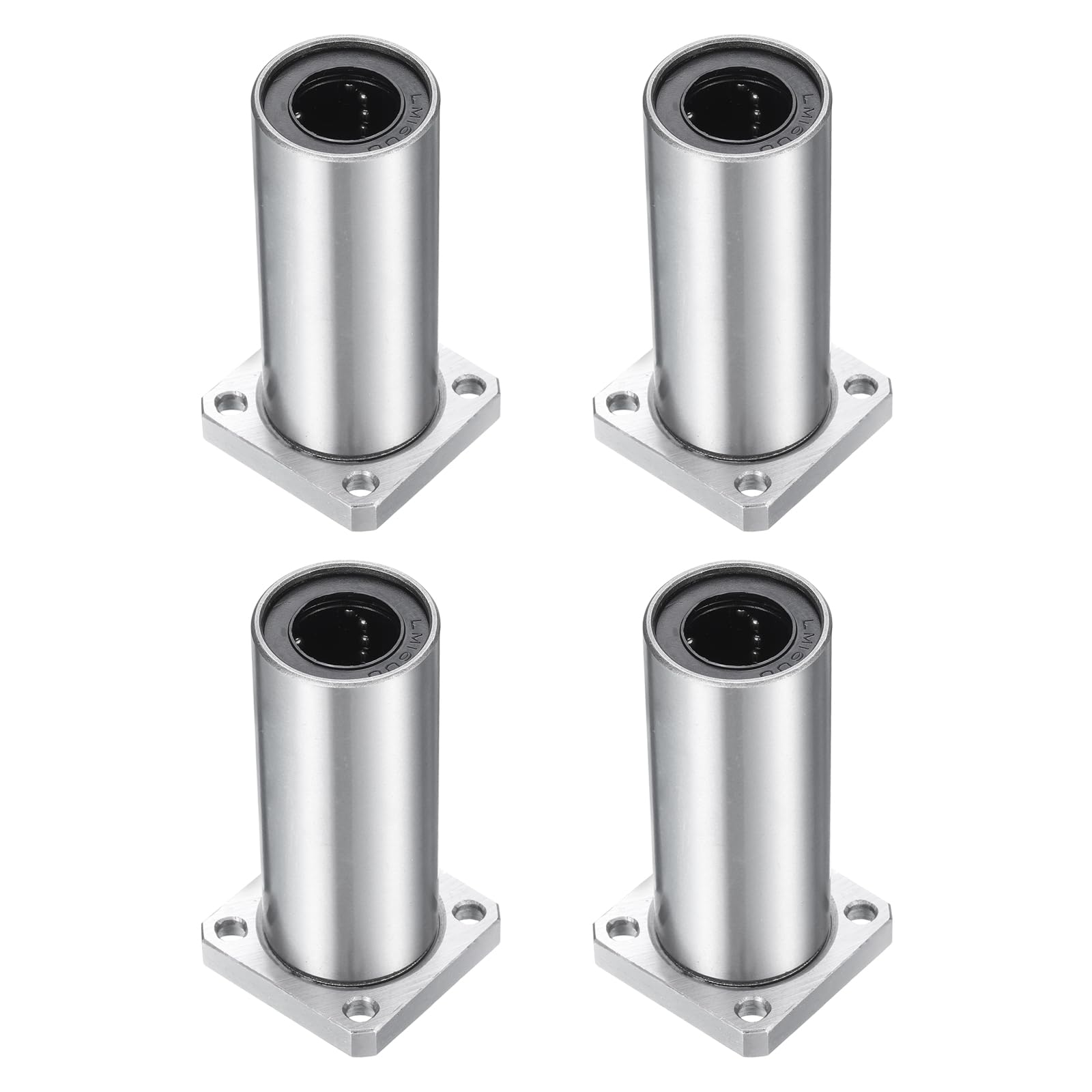 QUARKZMAN LMK16LUU Rodamientos Lineales de Bolas 16mm de Diámetro Interior 28mm de Diámetro Exterior 70mm de Longitud Extra Larga Brida Cuadrada de Acero con Jaula para Máquina CNC
