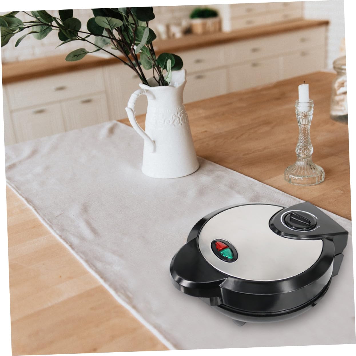 Máquina Eléctrica Cuerpo de Plástico y Acero Inoxidable para Hacer Rollos y Conos de Helado Base Antideslizante Adecuado para Preparar Desayunos en Casa