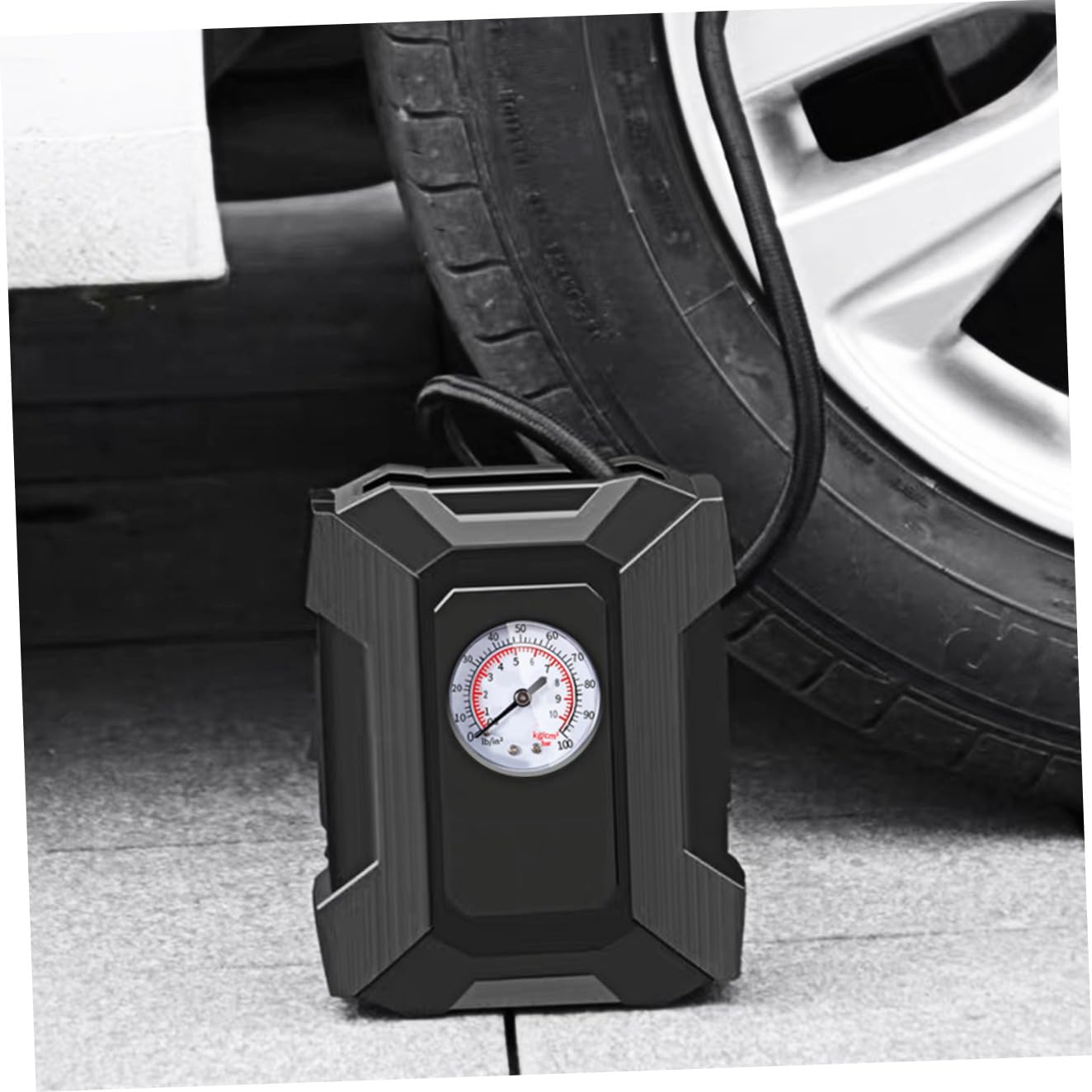 TOPBATHY Inflador De Neumáticos para Coche Bomba Eléctrica Portátil Puntero y Luz Led para Carretera Inflador Automático para Neumáticos De Auto
