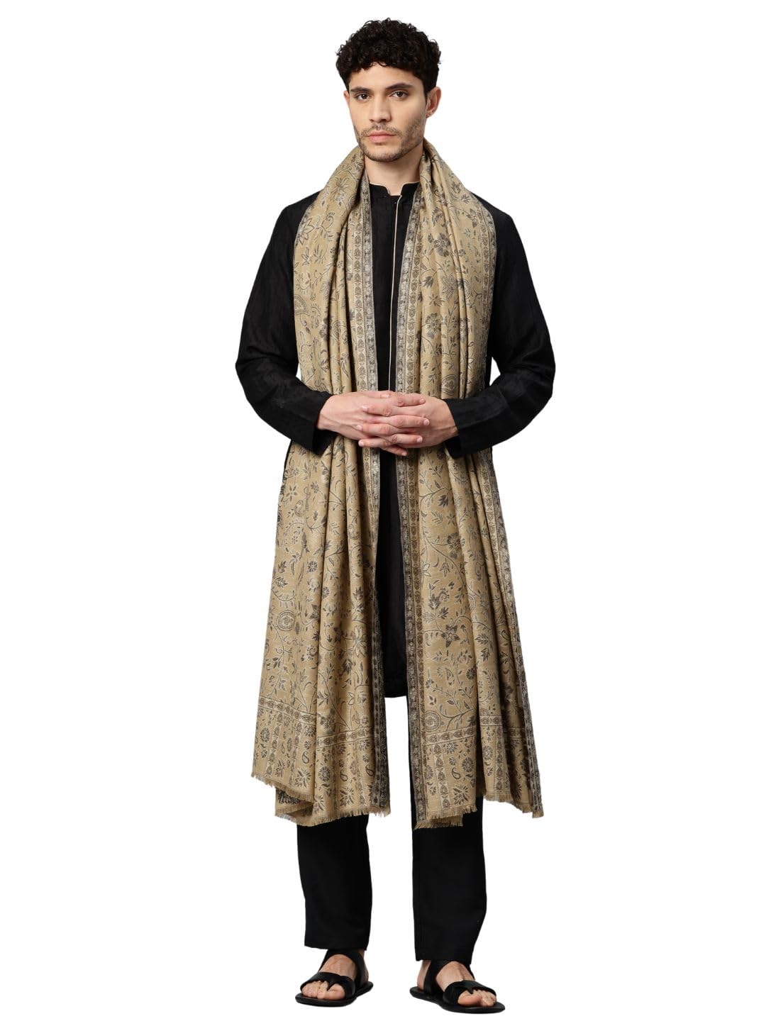 Men's Ethnic Motifs Woven Design Shawl_SI1588-image-2