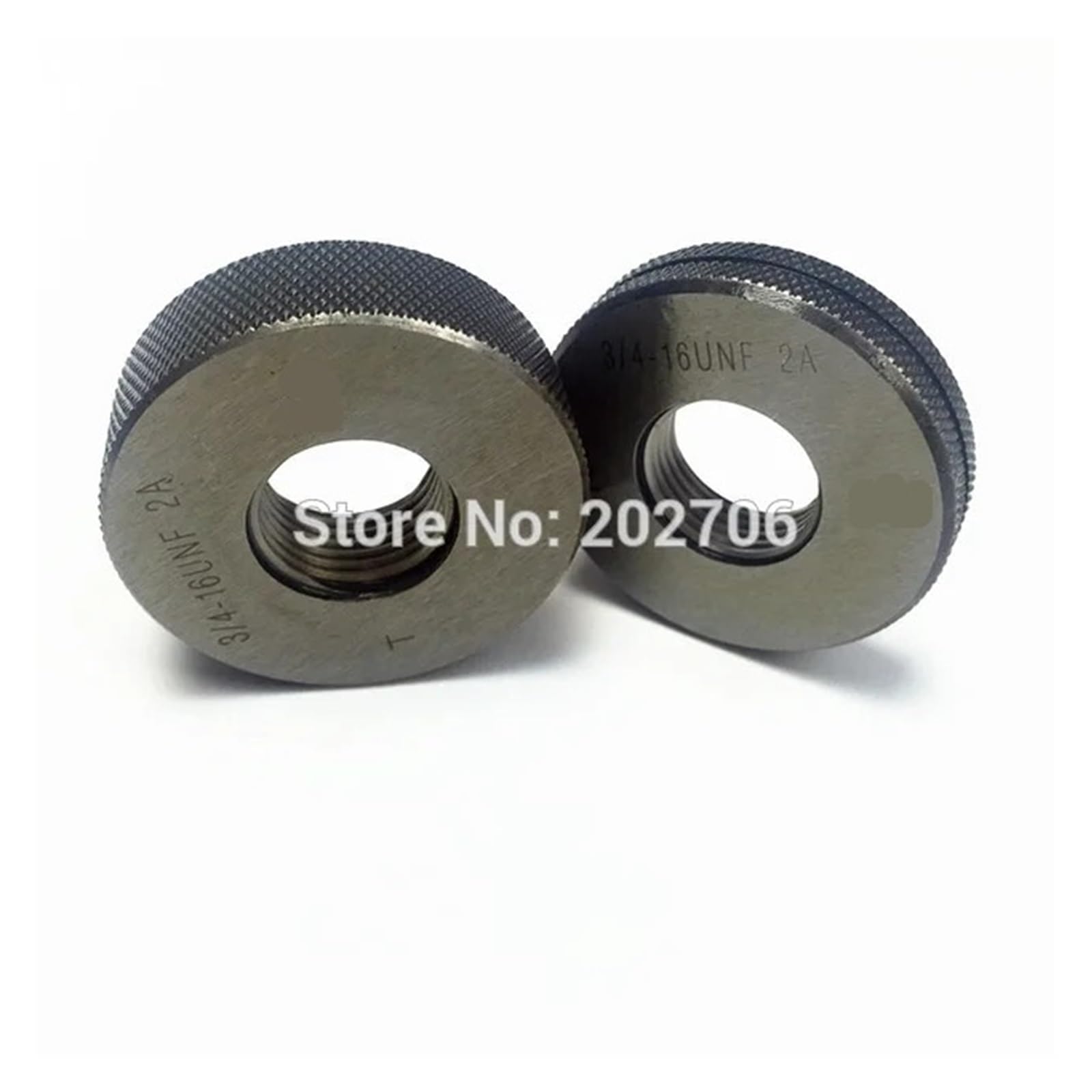 Calibre de rosca Medidor de anillo rosca 2A, medidores Go-No Go 3/4-12-14-16-18-20-24-28-32 UNC UNF, 2 unids/set(3414UNS)